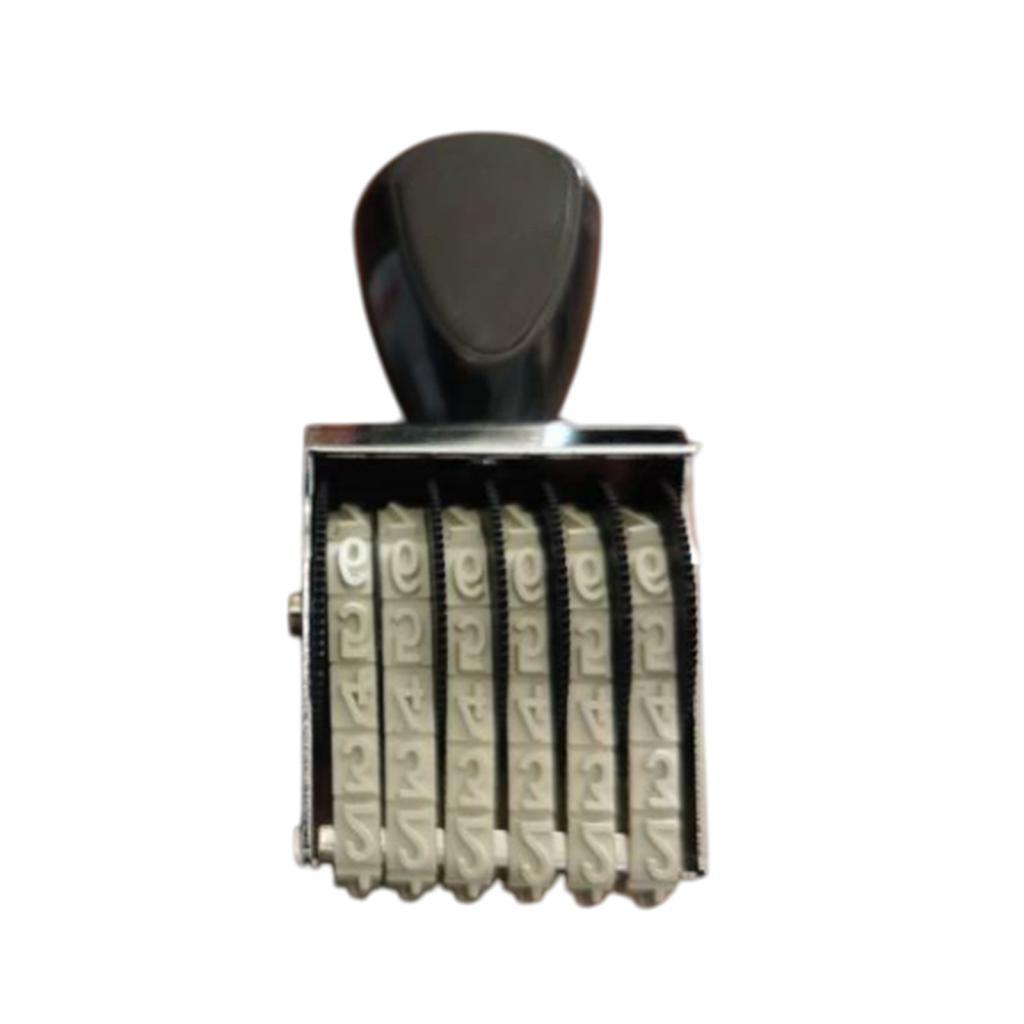Magideal - 6 Dígitos Numeración Sello Ruedas Rodillos Número De Dígito Vintage Digital Numérico Rolling Suministros Símbolo 6 Dígitos Rodillo Sello Para , 4Mm 4 Mm