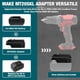 thumbnail image 3 of Para Ma*kita Batería de 18v para Trabajar para Skil*Adaptador de Herramienta para Ma*kita Convertidor de Batería Li-ion de 18v para Skil*Taladro de Herramienta Eléctrica de 20V, 3 of 6