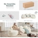 thumbnail image 3 of Curved Boneless Sofa,Compression Modular 110'' Sectional,White High-Density,Couches Sleeper for Living Room Bedroom Apartment Lounge,Chenille, 3 of 3