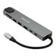 thumbnail image 1 of Adaptador HUB USB C 3.0 8 En 1 Gris SB88201, 1 of 4