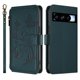 thumbnail image 2 of Funda Cartera Mariposa para [Google Pixel 8 Pro] con Soporte y Cremallera Verde oscuro, 2 of 6