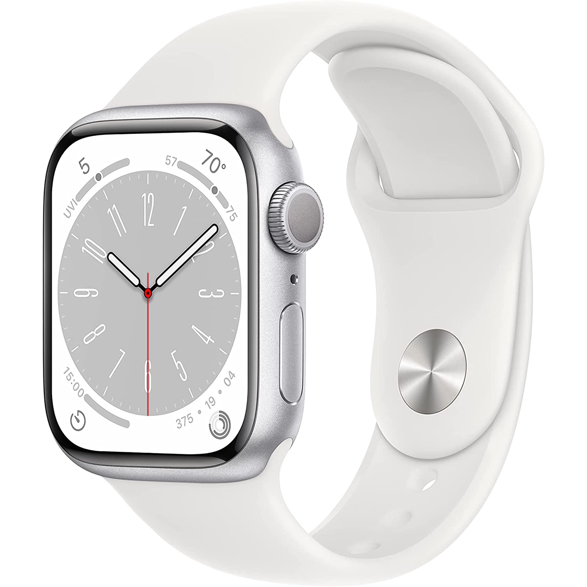 Apple Watch Series 8 41mm Gps Aluminum Silver + Correa Deportiva White (reacondicionado)