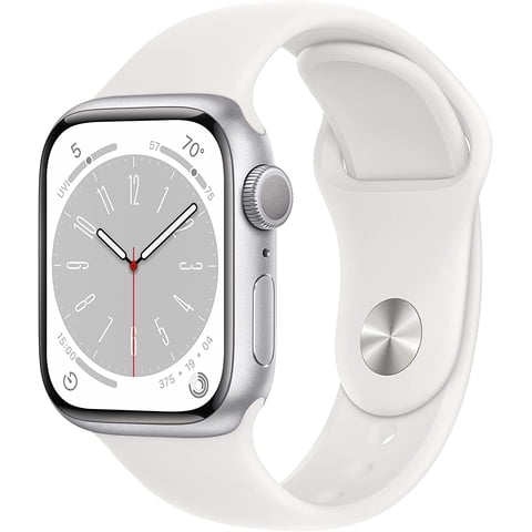 Apple Watch Series 8 41Mm Gps Aluminum Silver + Correa Deportiva White (Reacondicionado)