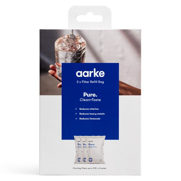 Recarga de filtro granulada Aarke Pure Reduce Heavy Metals, paquete de 3
