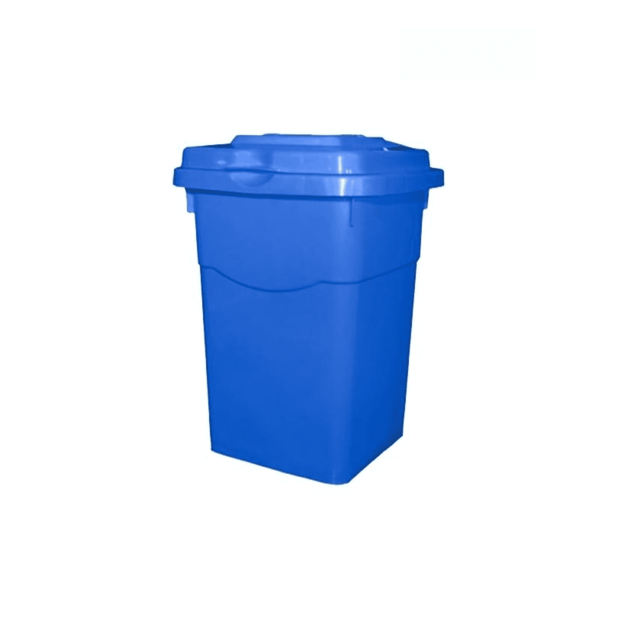 Industrial Partner - Basurero Plastico Con Tapa 50 Litros - Azul