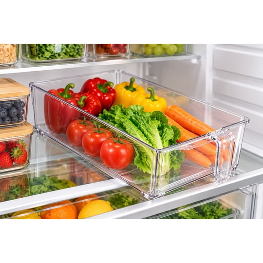 Mt - Organizador Para Refrigerador Transparente 29 Cm