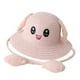 thumbnail image 4 of Sombrero De Paja Con Orejas De Conejo, Sombrero De Ala Ancha Para Niños, Sombrero De Playa Para Viajes De Verano En La Playa, Rosa Claro, 4 of 5