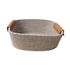 thumbnail image 5 of Cesta De Almacenamiento Tejida De Algodón Cesta De Picnic Liviana Para Frutas Aperitivos Jardín Blanco Gris L, 5 of 5
