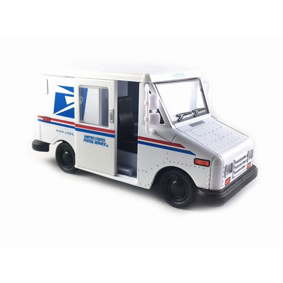 Camión de juguete KinsFun 13 cm USPS 1987 Grumman LLV 1:36