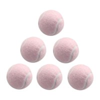 Magideal - 6 Pelotas De Tenis, Pelotas Elásticas, Pelotas De Juego, 2,52 Pulgadas De Diámetro, Pelotas De Entrenamiento, Resistentes Al Desgaste, Para Juegos Al Rosa Claro