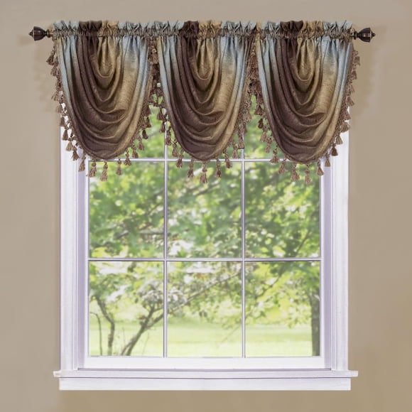 Cenefa Achim Soft Waterfall Ombre Chocolate 117 x 102 cm