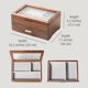 thumbnail image 3 of Caja de Joyas EURIELK 26x18x11 cm de Nogal, 2 Niveles, 3 of 6