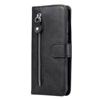 Gangxun - Funda Con Cremallera Para Iphone 13 Pro Max, Carcasa Cartera De Cuero Pu Con Soporte Y Tarjetero