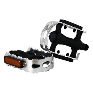 Ezn - Par Pedales Bicicleta Universal Aluminio Antideslizante Mtb Plateado