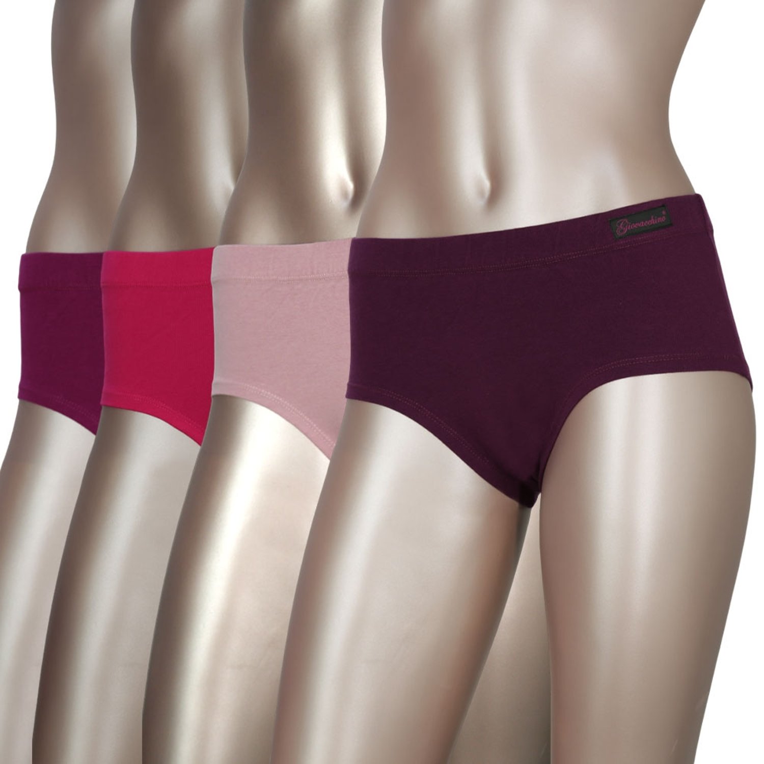 Giovacchino - Pack De 4 Calzon Pantaleta Algodon Mujer