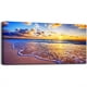 thumbnail image 1 of 1pc, Wall Art For Living Room Canvas Print Artwork Wall Art Decor Blue Ocean Waves Sun Seaview Poster Painting Bedroom Wall Decorations Seascape Canvas Prints Picture Office Works Home Bathroom Wall, 1 of 4