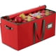 thumbnail image 1 of Caja de almacenamiento ZOBER para adornos navideños, tamaño grande, color rojo, 128 adornos, 1 of 8