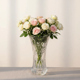 thumbnail image 1 of Florero De Vidrio Cristal Tallado Decorativo 30 Cm, 1 of 5