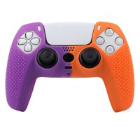 Genérico - Funda Protectora De Silicona Antideslizante Para Joystick Compatible Con El Mando De Playstation 5 - Funda De Agarre Duradera Para Gamepad Accesorios-Violeta Naranja