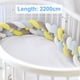 thumbnail image 4 of Almohada de cama trenzada de cuatro hebras con nudo largo tejido, bola kont, tira anticolisión para niños, 4 of 5