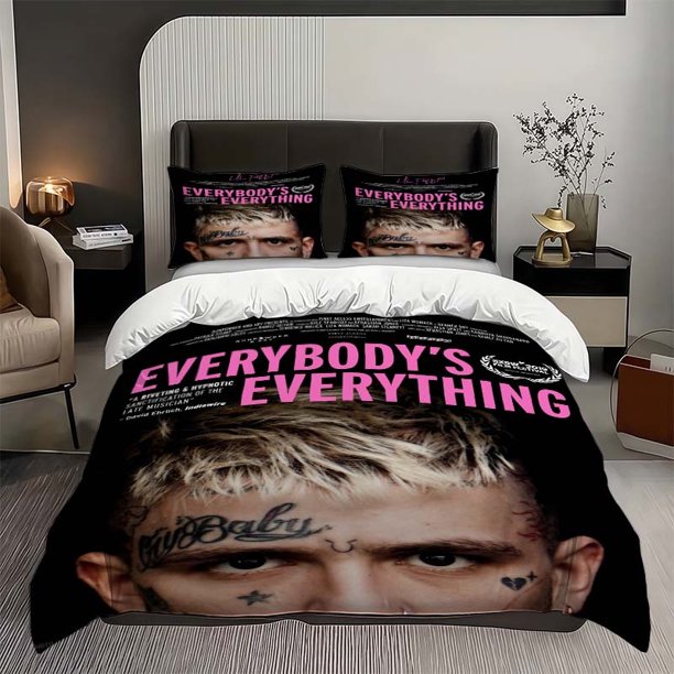 3pcs Lil Peep Documentary Themed Bedding Set Including Duvet Cover And Pillowcases Soft
