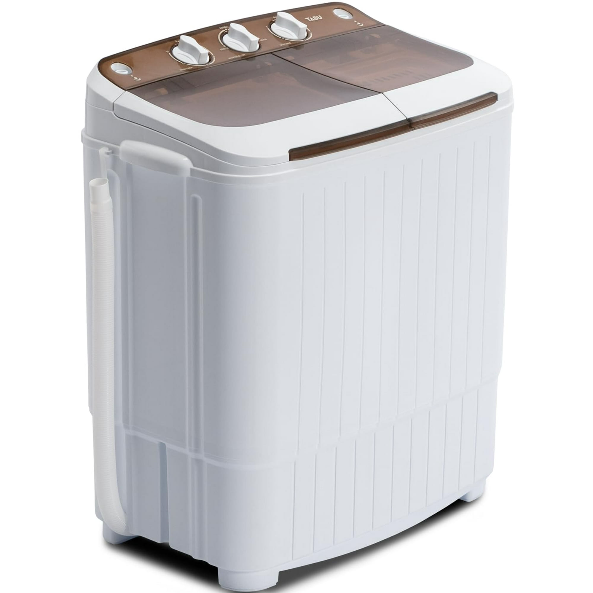Lavadora Portátil Tabu Twin Tub, 7,98 Kg, Color Blanco Y Marrón