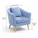 thumbnail image 4 of Sitial Poltrona Silla Sillon Con Cojin De Regalo 80x70x52cm Celeste, 4 of 8