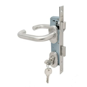 Stark Design - Cerradura De Embutir Para Puerta De Aluminio O Perfil Metálico, Acceso Principal U Oficina. Cilindro Ambos Lados. Manillas Ambos Lados Modelo: Tina. Sku: Sde280-Ai.Kit.Tina