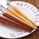 thumbnail image 3 of XmhyTop cubiertos de, acero inoxidable, muy adecuados para trajes de filete,Marrón, 4 Piezas cucharas de comida, 3 of 5