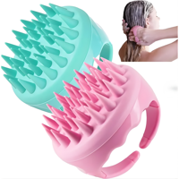 Genérico - Cepillo Masajeador De Silicona Para Cuero Cabelludo Y Lavado