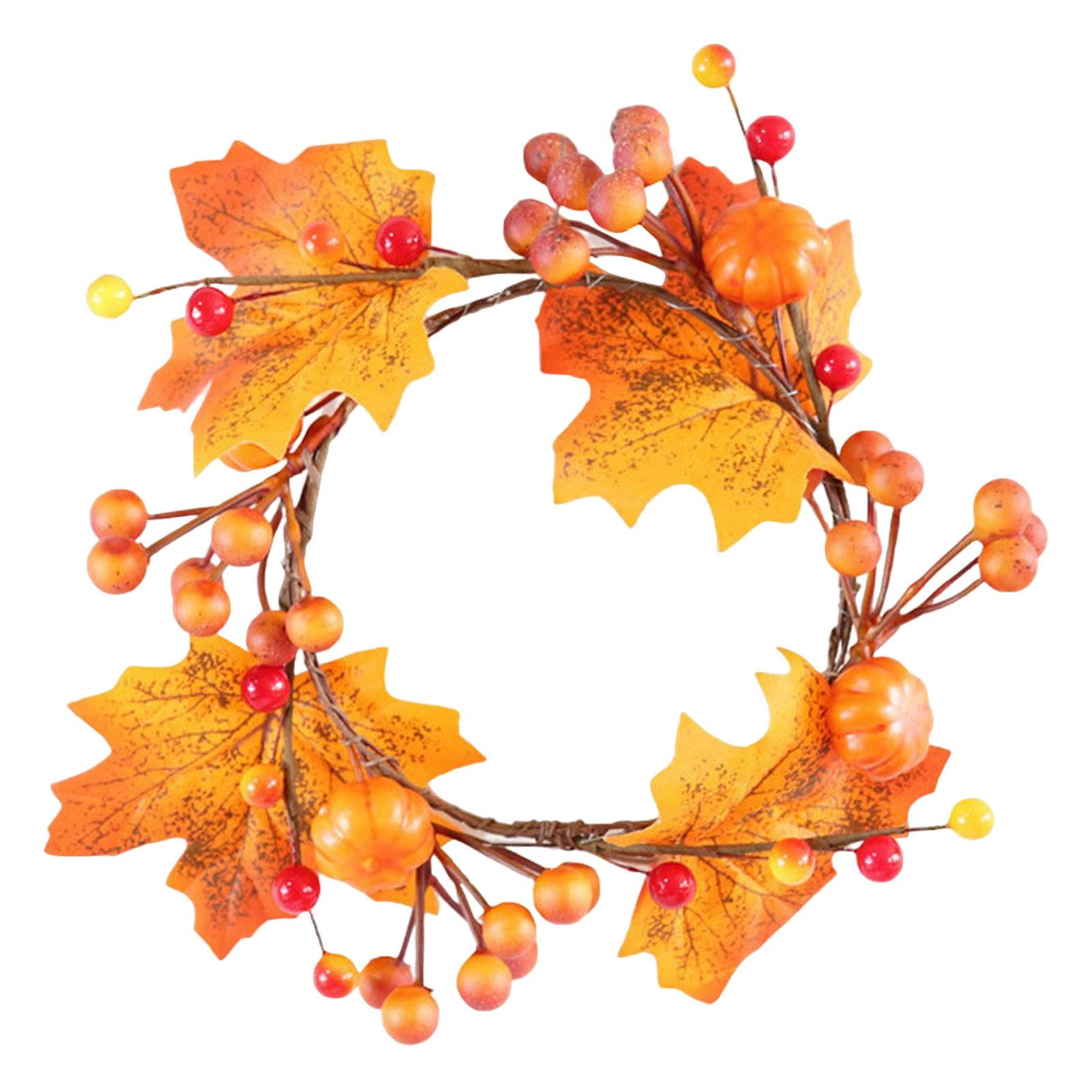 Bothyi - Anillos Para Velas Coronas Portavelas Portavelas Hojas De Arce 4.72in