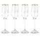 thumbnail image 1 of Set 4 Copas Flute de 180mL Borde dorado Cocteleria Allegra, 1 of 3