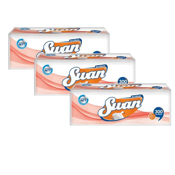 Servilletas Swan Paq 300 Unidades Pack 3 Unidades