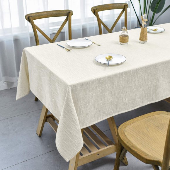 Mantel impermeable de lino JSFLY 137 cm × 218 cm color beige
