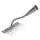 thumbnail image 3 of Garden Rake La césped aflojamiento práctico herramienta de mano de servicio pesado versátil y resistente para jardinería cultivación del patio al aire 7 dientes, 3 of 5
