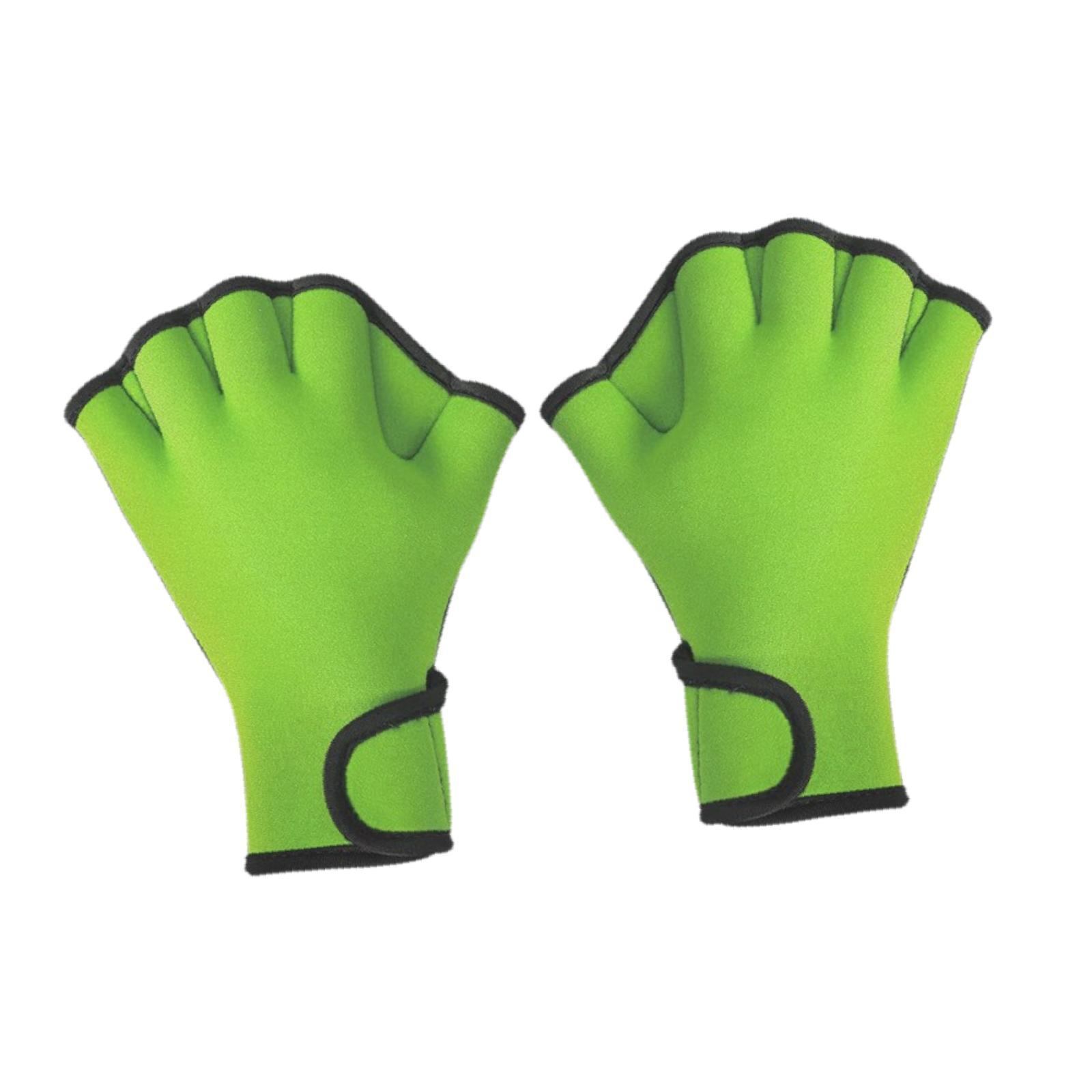 Magideal - Guantes De Natación Palmeados,Guantes Sin Dedos,Guantes Acuáticos Fáciles De Usar Con Buenas Costuras,Guantes De Buceo Para Entrenamiento De Natación, Verde