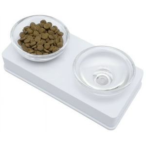 Catit Comedero Doble De Vidrio 200Ml Para Gatos