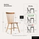 thumbnail image 4 of Pack 2 Sillas Comedor Madera Caucho Windsor Nórdic Natural, 4 of 9