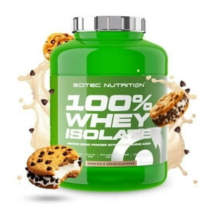 Scitec Nutrition - Proteína 100 Whey Isolate 2Kg - 80 Servicios Cookies Cream