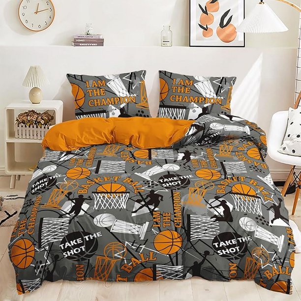 Boys -Gamer- Duve-t Cover- Set 3 Pieces T-win G-ame Pl-ayer W-hite Bedd-ing Sets- with 1- Duvet- Cover 2 Pillowcases