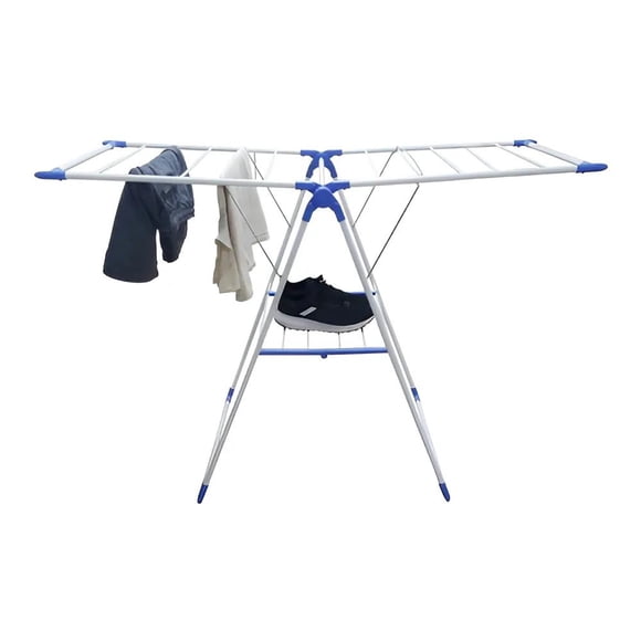 Tender Metalico Para Ropa De Pie Plegable Tendero 133 Cm