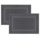 thumbnail image 1 of Alfombrillas de baño Tens, 100% algodón, 50 x 80 cm, paquete de 2 unidades, color gris oscuro, 1 of 9