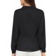 thumbnail image 3 of INSPIRE CHIC Blusa de Mujer con Cuello Peter Pan Casual de Negocios de Manga Larga Camisa de Botones para el Trabajo XL Negro, 3 of 4