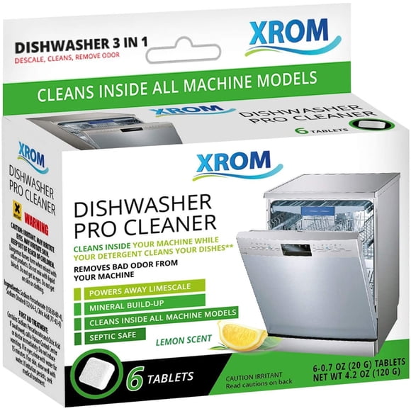 Tabletas limpiadoras para lavavajillas XROM Deep Clean, 6 tratamientos