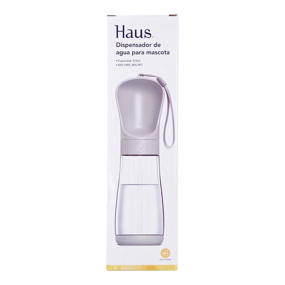 Dispensador de agua para mascota 510ml Hips 1 Pieza