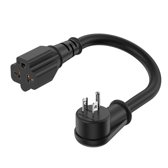 Adaptador de enchufe ADCAUDX 12AWG 90° 15A a 20A 30 cm