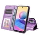 thumbnail image 5 of Funda tipo cartera FOXDOCK para Xiaomi Redmi Note 10 5G , diseño girasol en relieve, cuero PU, cierre magnético, soporte y tarjetero, 5 of 5
