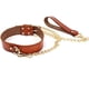 thumbnail image 1 of Gargantilla de cuero con cadena ajustable y anilla de metal desmontable, accesorios de joyería para fiestas, 1 of 4