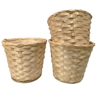 Bric - Macetero De Bambú Redondo Set De 3