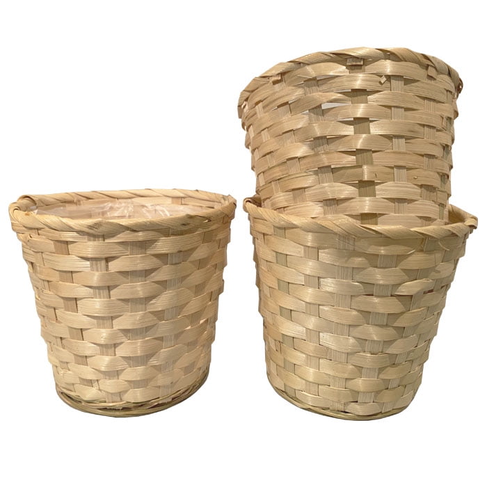 Bric - Macetero De Bambú Redondo Set De 3